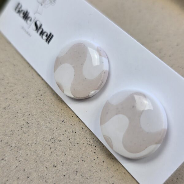 Oorbellen 'Waves Studs Gloss'