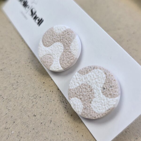 Oorbellen 'Waves Studs Textured'