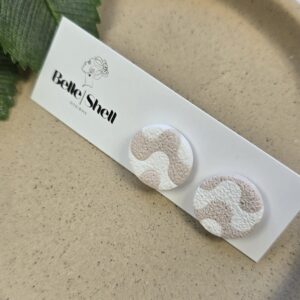 Oorbellen 'Waves Studs Textured'