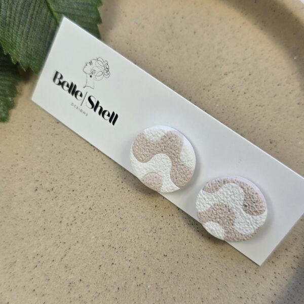 Oorbellen 'Waves Studs Textured'