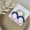 Oorbellen 'Joyce Blauw-Roze'