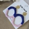 Oorbellen 'Joyce Blauw-Roze'