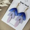 Oorbellen 'Kelly Blauw-Roze'