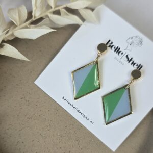 Oorbellen 'Saar Groen-Blauw'