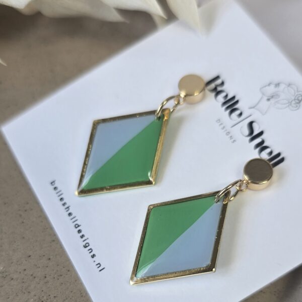 Oorbellen 'Saar Groen-Blauw'