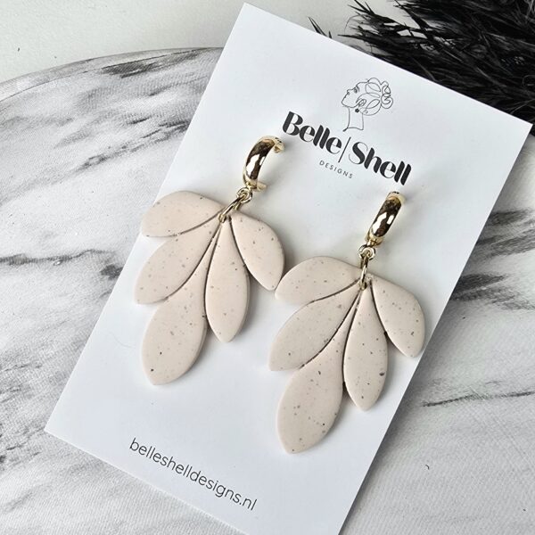 Handgemaakte unieke oorbellen Jolien Natural 1 Oorbellen 'Jolien Natural'