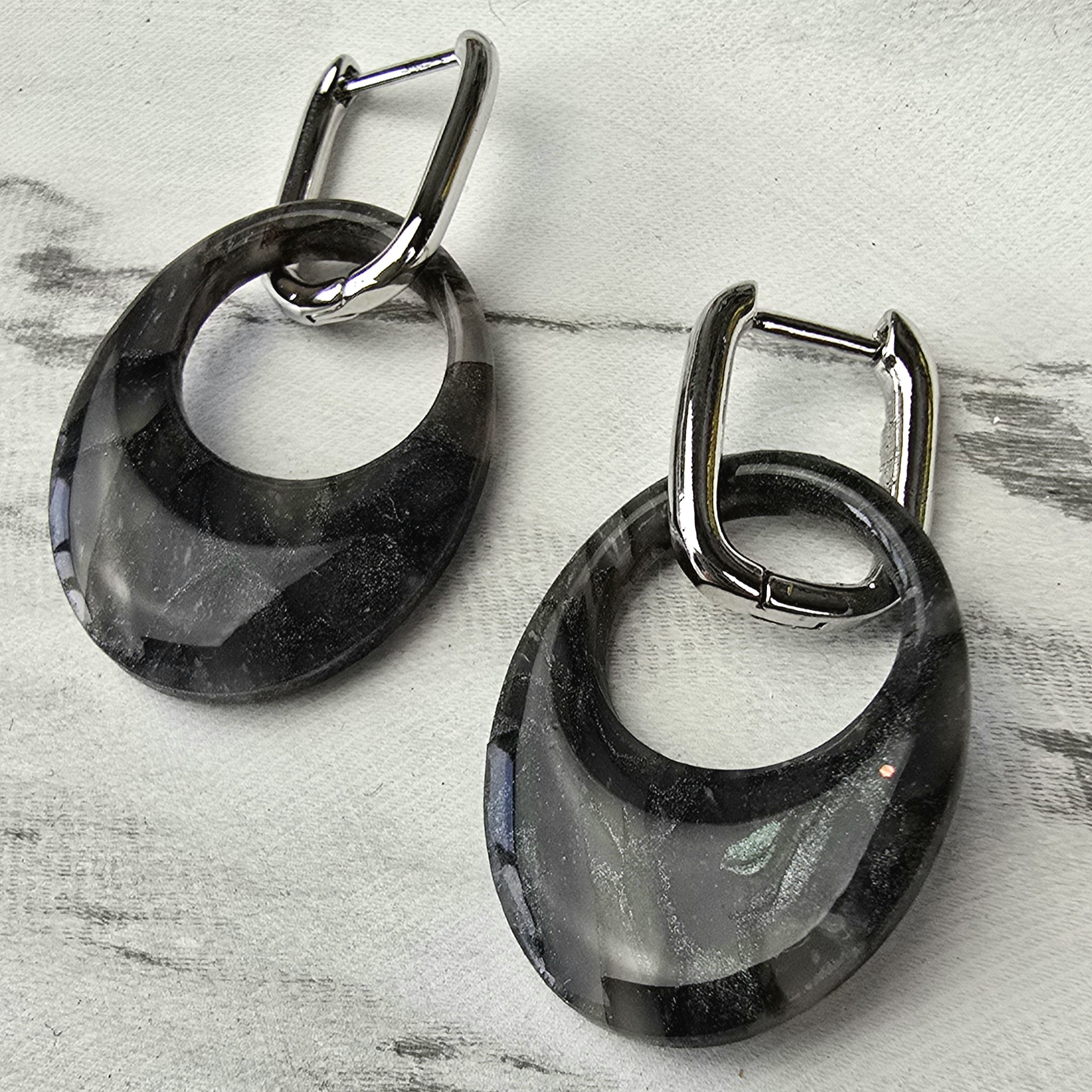 Oorbellen 'Marble Moise'