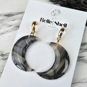 Oorbellen 'Marble Moon'