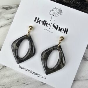 Oorbellen 'Mona Marble'