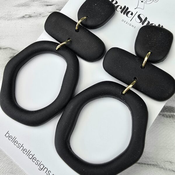 Oorbellen 'Ophelia Zwart'