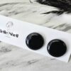 Handgemaakte unieke oorbellen Studs Zwart glossy 1 Oorbellen 'Studs Zwart Glossy'