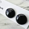 Handgemaakte unieke oorbellen Studs Zwart glossy 2 Oorbellen 'Studs Zwart Glossy'