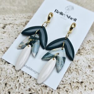 Oorbellen 'Kelly Teal Glossy'
