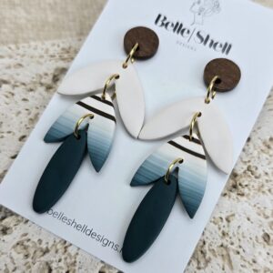 Oorbellen 'Kelly Teal Mat'