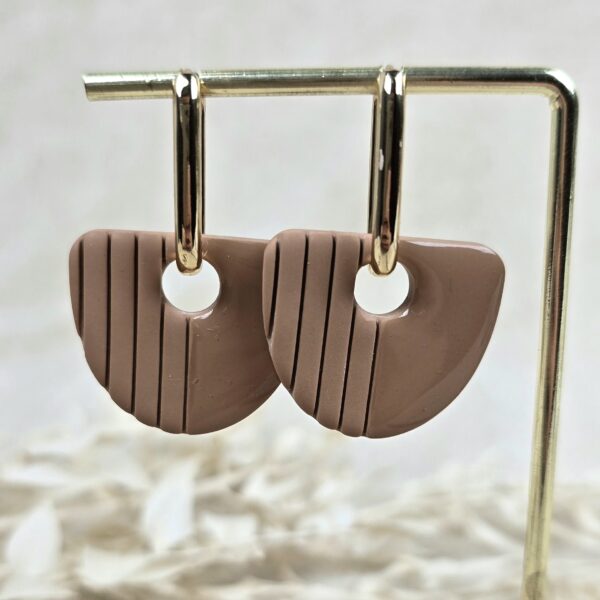 Handgemaakte oorbellen Earth Tones Ayla Caramel 1 Oorbellen 'Ayla Caramel'