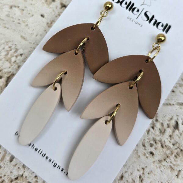 Handgemaakte oorbellen Earth Tones Kelly Bruin 1.2 Oorbellen 'Kelly Bruin'