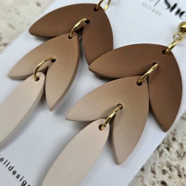 Handgemaakte oorbellen Earth Tones Kelly Bruin 1.3 Oorbellen 'Kelly Bruin'