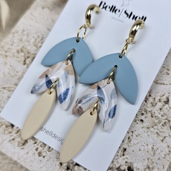 Oorbellen 'Kelly Blue Leaves'