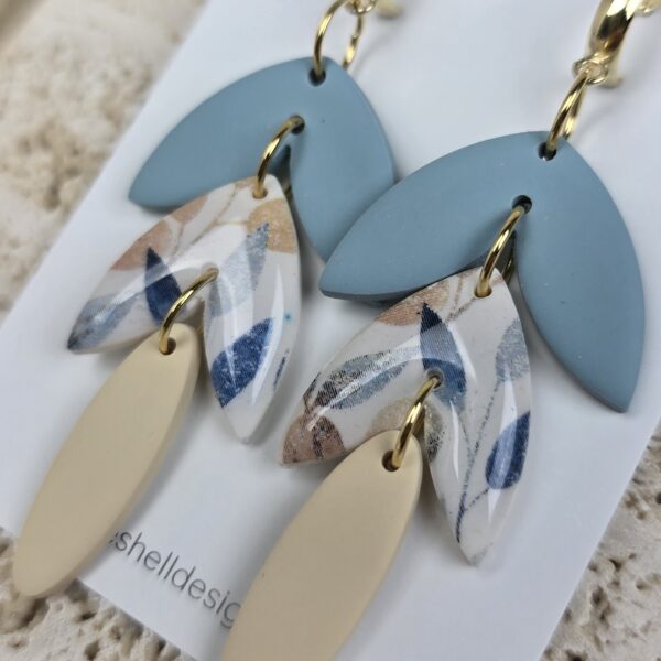 Oorbellen 'Kelly Blue Leaves'