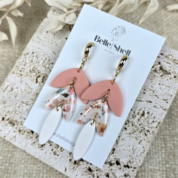 Oorbellen 'Kelly Peach Bloom'