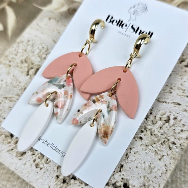 Oorbellen 'Kelly Peach Bloom'