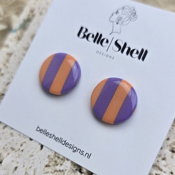 Oorbellen 'Studs Stripes'