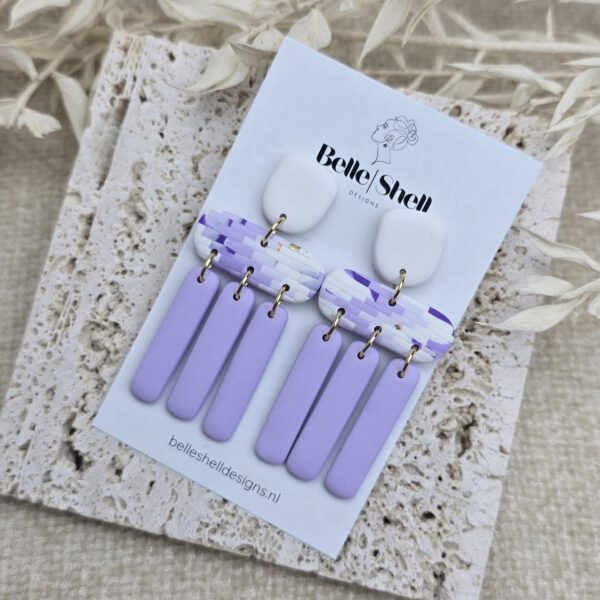 Oorbellen 'Avery Lilac'