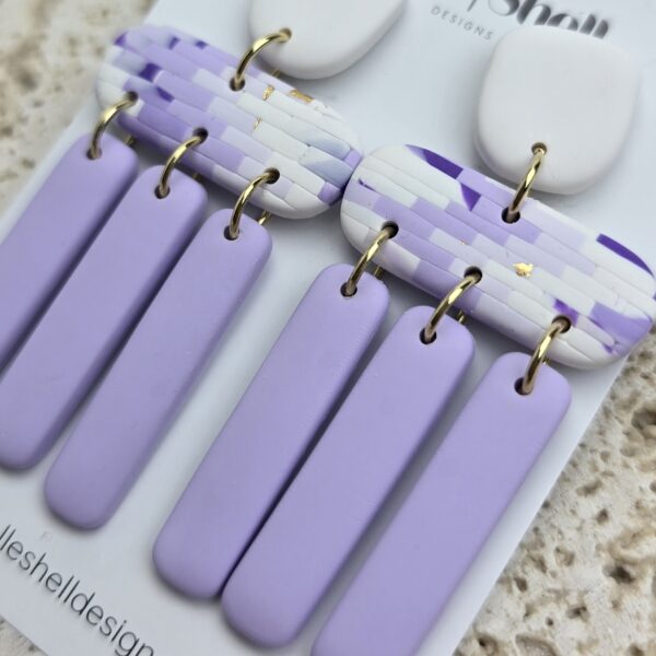Oorbellen 'Avery Lilac'