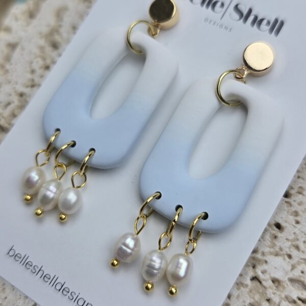 Oorbellen 'Pearl Pale Blue'