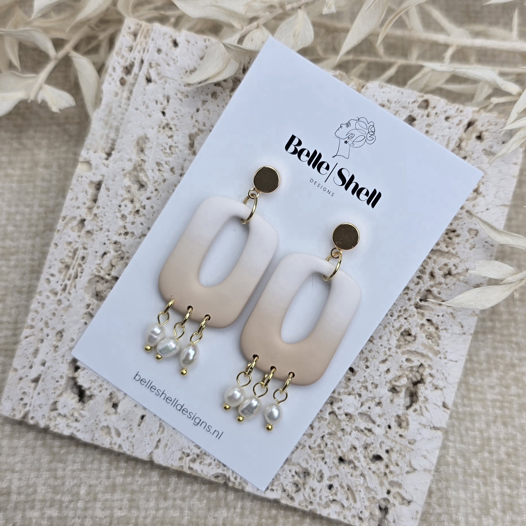 Oorbellen 'Pearl Sand'