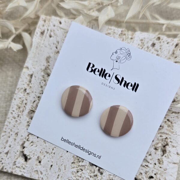 Oorbellen 'Studs Stripes'