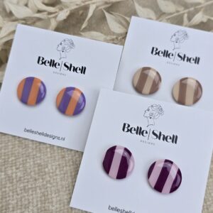 Oorbellen 'Studs Stripes'