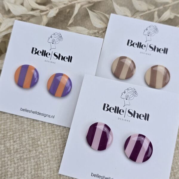 Oorbellen 'Studs Stripes'