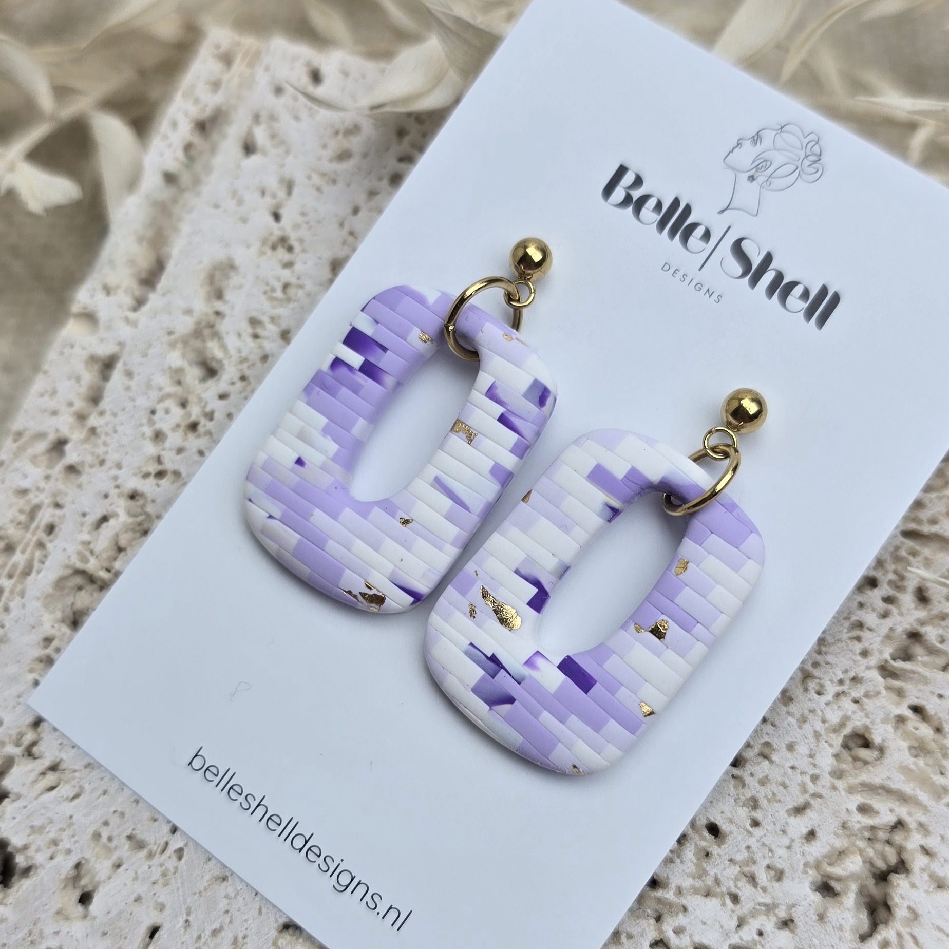 Oorbellen 'Zoë Lilac'